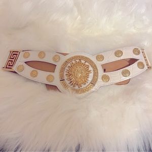 Vintage leather designer belt